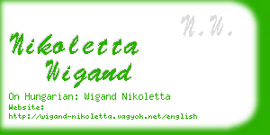 nikoletta wigand business card